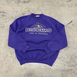 Vintage Y2K Minnesota Vikings Crewneck Sweatshirt Large